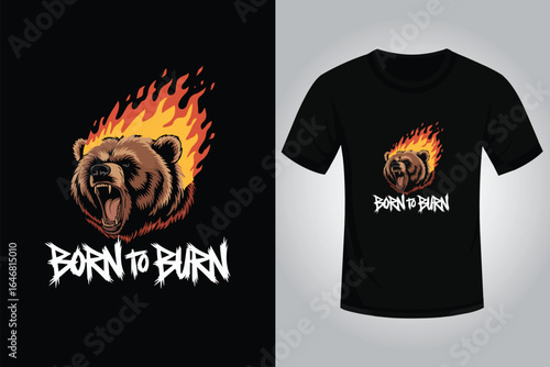 Bear Streetwear T Shirt Design