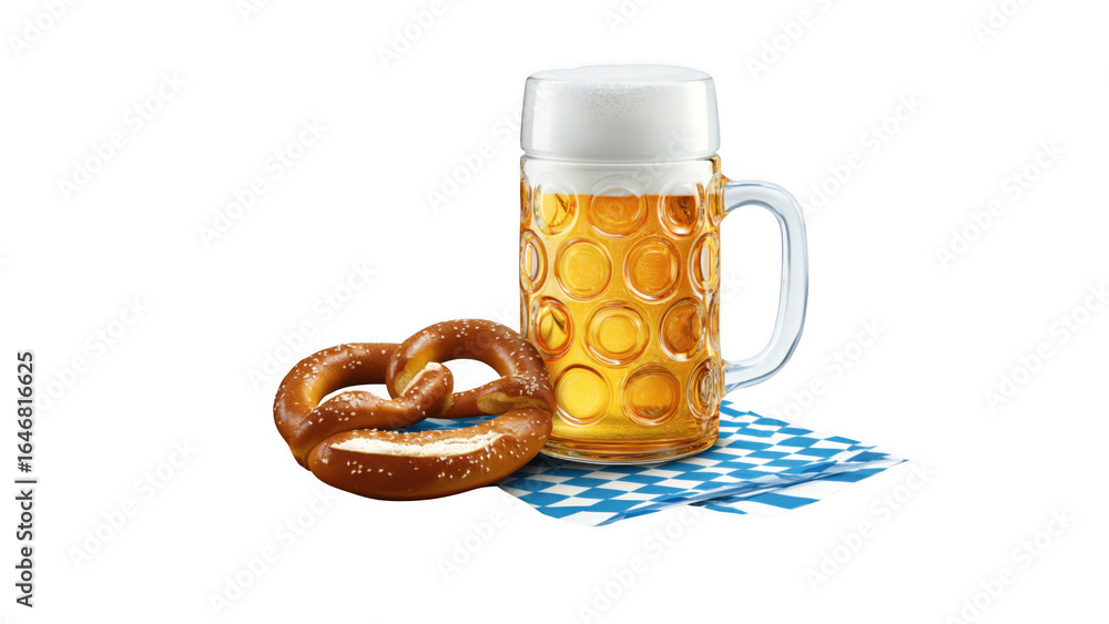 custom made wallpaper toronto digitalEnjoy beer and pretzel at Oktoberfest celebrations, created AI, PNG