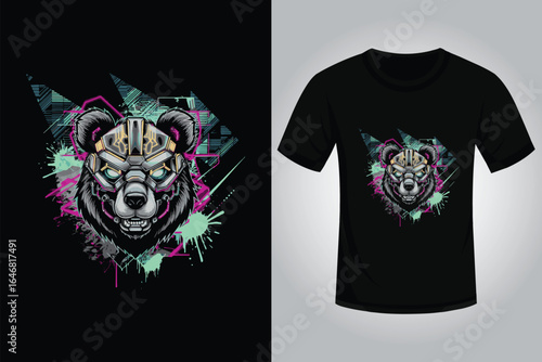 Bear Streetwear T Shirt Design