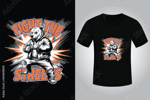 Bear Streetwear T Shirt Design