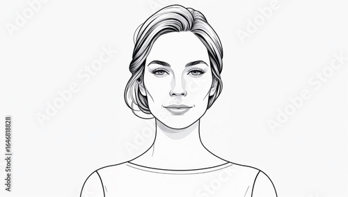 High-resolution vector illustration white background woman. Ai Generate
