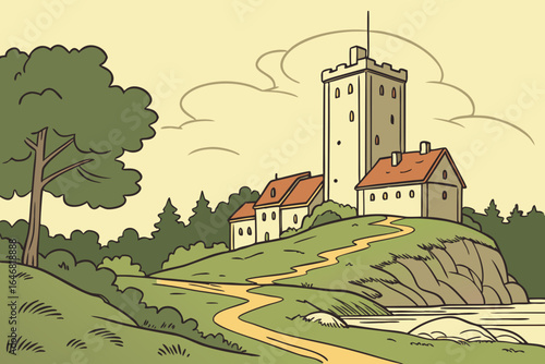 Tønsberg, Vestfold og Telemark County, Norway – Known for Slottsfjellet tower and Viking history.