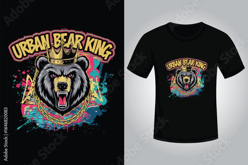 Bear Streetwear T Shirt Design
