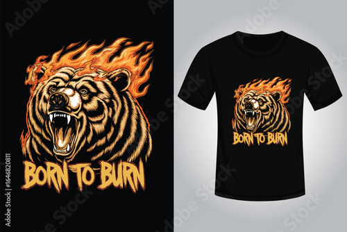 Bear Streetwear T Shirt Design