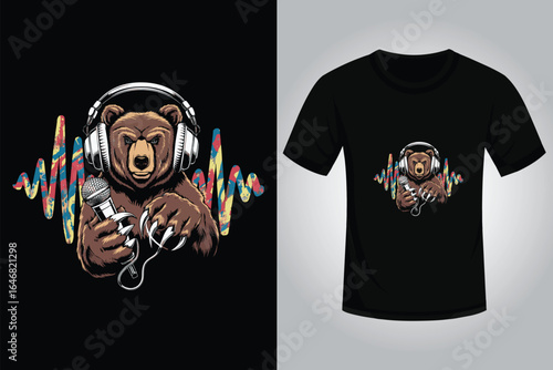 Bear Streetwear T Shirt Design