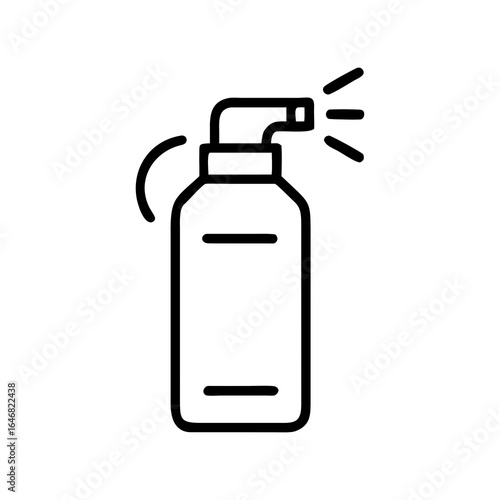 Air freshener spray bottle in minimalist line art design  