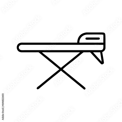 Ironing board in minimalist style with simple line design  