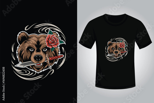 Bear Streetwear T Shirt Design