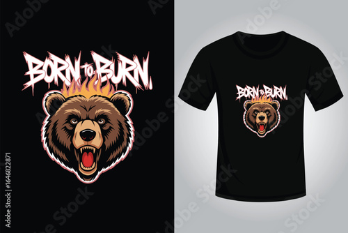 Bear Streetwear T Shirt Design