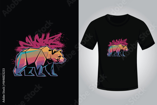 Bear Streetwear T Shirt Design