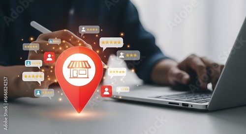 Customer reviews and feedback for local store shown on map pin location