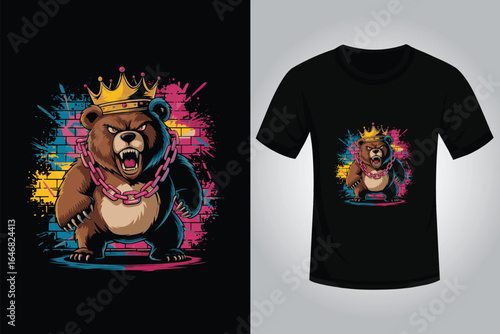 Bear Streetwear T Shirt Design