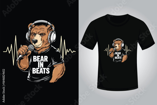 Bear Streetwear T Shirt Design