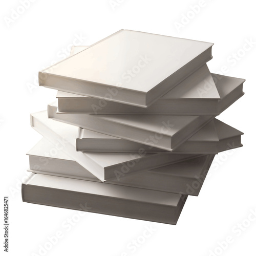 Stack of Blank Hardcover Books in a Minimalist Aesthetic Setting