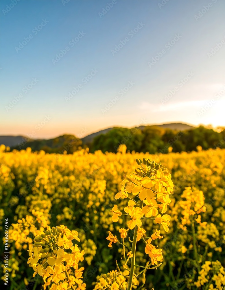 Obraz premium Golden field at sunset (2)