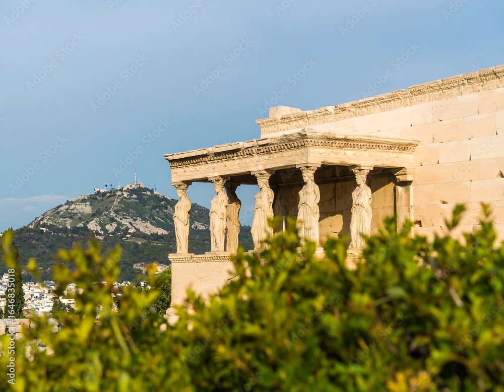 Obraz premium Ancient temple, Greek landscape