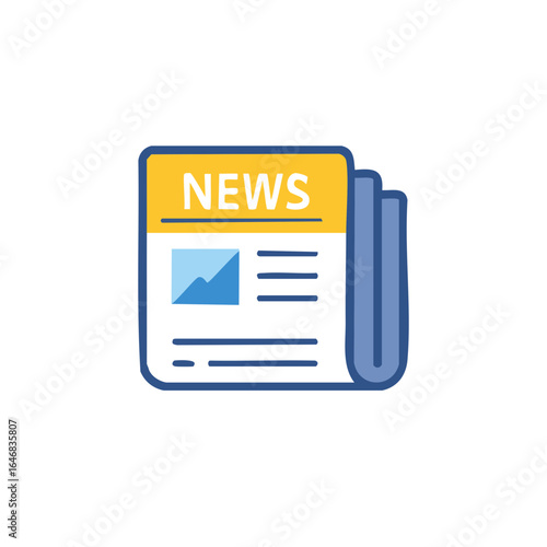 News Publication on Black on transparent background