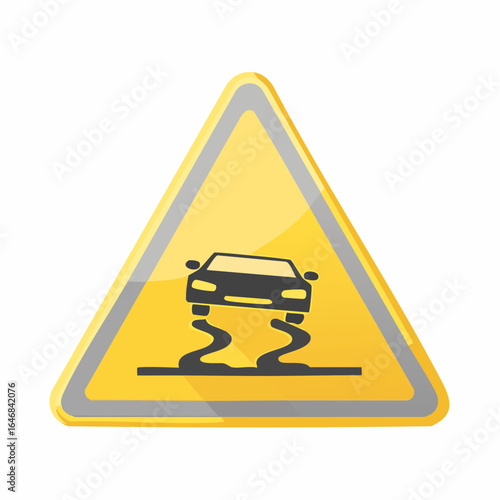 Slippery Road Sign