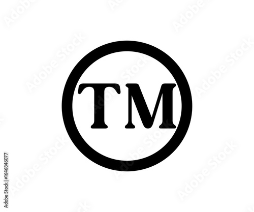 Trade mark icon symbol. TM sign trademark vector design and illustration.


