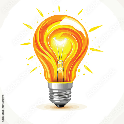 Bright Idea Vector Illustration Conceptual Lightbulb Icon For Innovation And Creativity Graphic Design Element For Creative Projects