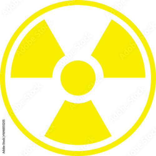 Caution danger radioactive Ionizing radiation material signage yellow printable sign. ionising radiation