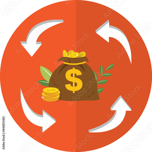 arrow, symbol, icon, sign, vector, arrows, business, money, illustration, dollar, 3d, button, circle, currency, refresh, design, direction, pound, cycle, shape, concept, finance, recycling, green, web