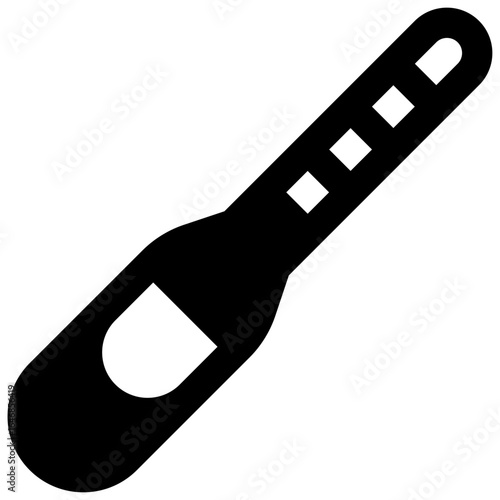 Hydrometer. Outlined stroke vector icon with black-filled details.