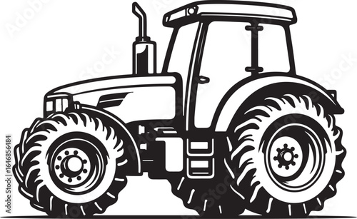 Farm Tractor Vector Illustration | Perfect for Equipment Rental & Agriculture Design