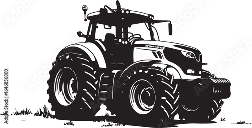 Farm Tractor Vector Illustration | Perfect for Equipment Rental & Agriculture Design