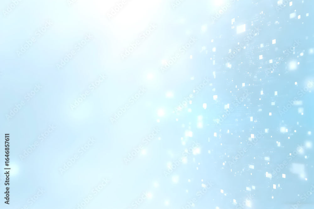 Obraz premium Sparkling Light Particle Background in Soft Blue Hues
