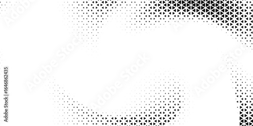 Triangular Halftone Texture Retro wave Vector Geometric Technology Abstract Background. Half Tone Triangles Retro Colored Pattern. Minimal 80s Style Dynamic Tech Structure Wallpaper