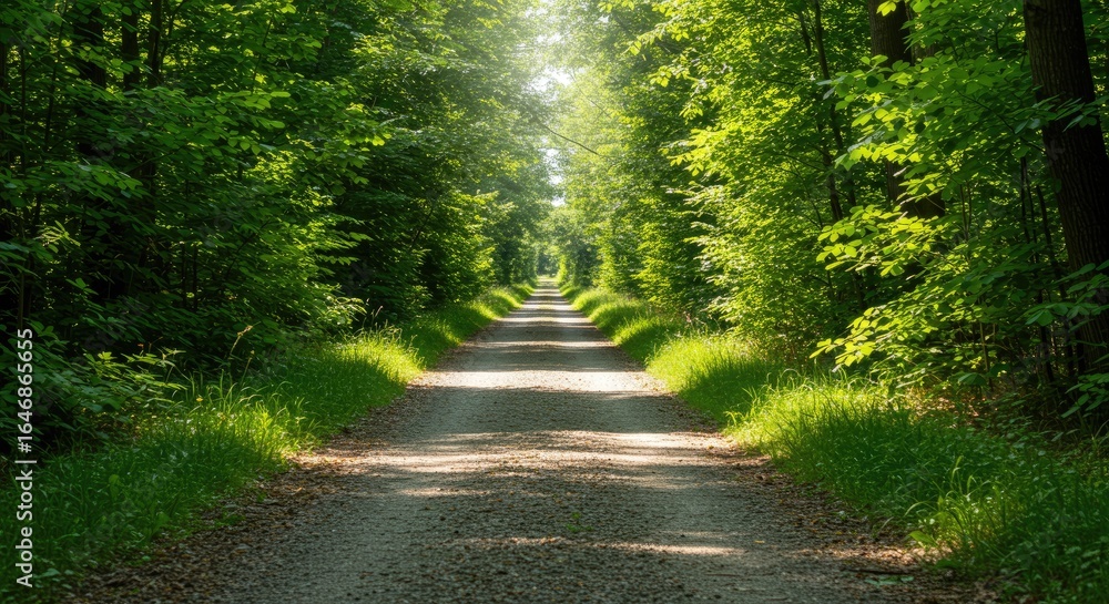 Obraz premium Sunlit Forest Path