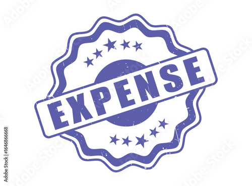 Expense Rubber Stamp Seal with a Decorative Border