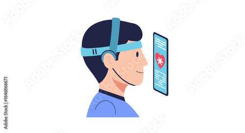 Smart health monitoring with wearable technology and mobile app interface