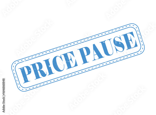 Price Pause Rubber Stamp Seal with an Outline
