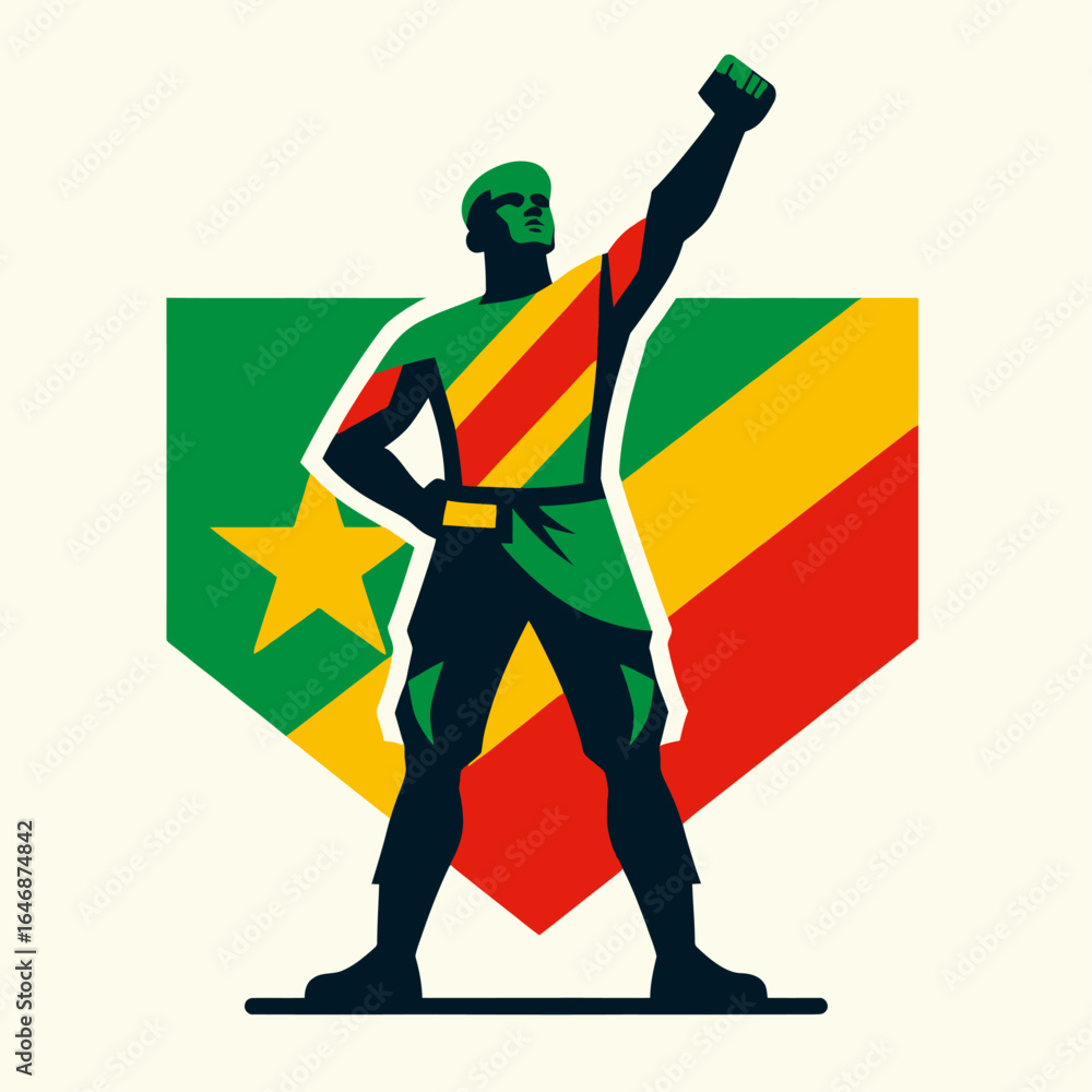 Fototapeta premium Celebrating Kongo Independence Day