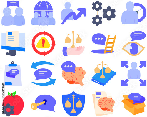 Consulting and mentoring icon – vector illustration for business, education, training, and coaching projects