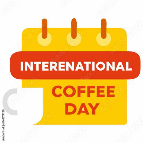 International coffee day graphic illustration