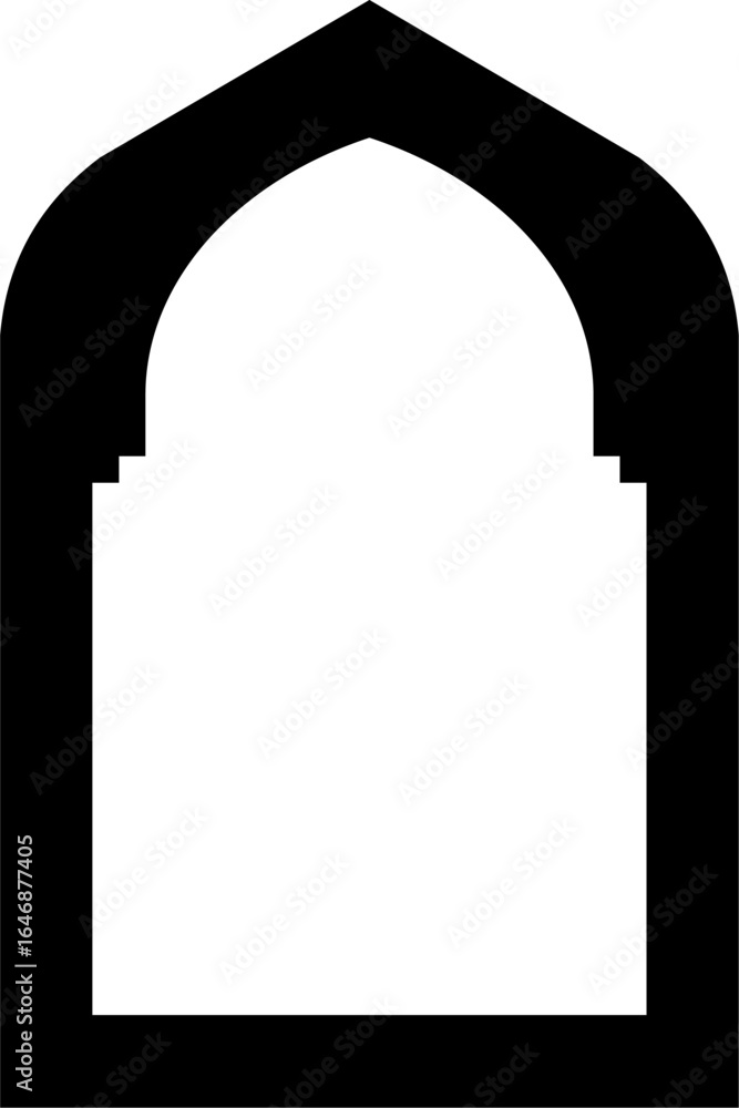 Fototapeta premium Islamic Arch Design for Mosque Entrance Door and Window Frame