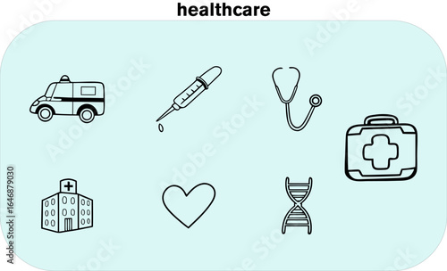 medical icon set