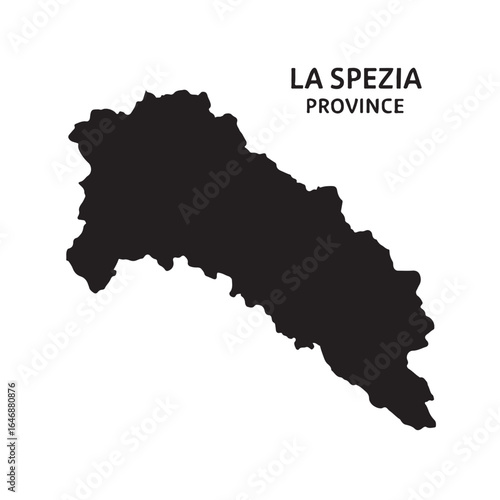 La Spezia Province Silhouette Map Vector