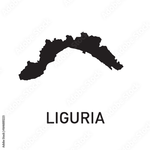 Liguria Region Simple Map Vector