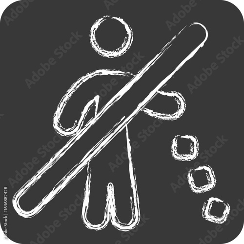 Icon No Littering. related to Waste symbol. chalk Style. design editable