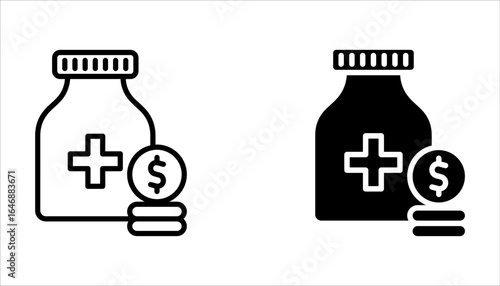 Emergency fund icon set. Emergency fund, savings, financial emergency on white background