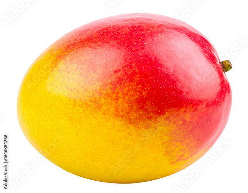 Fresh juicy mango with vibrant yellow skin isolated on transparent background PNG