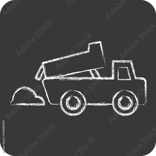 Icon Dumpsite. related to Waste symbol. chalk Style. design editable