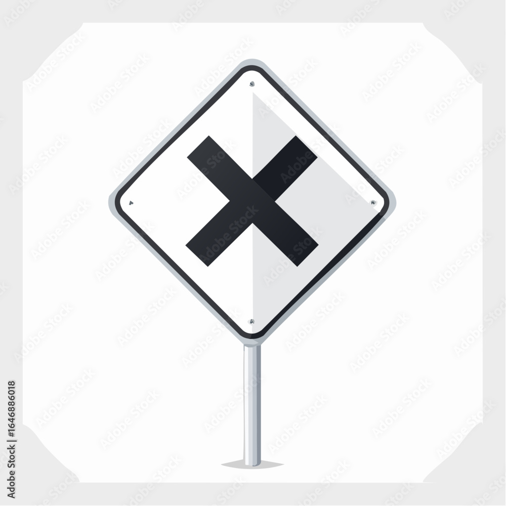 Obraz premium Train Track Warning