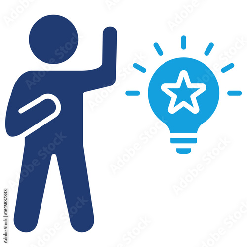 Know-How Flat Blue Icon