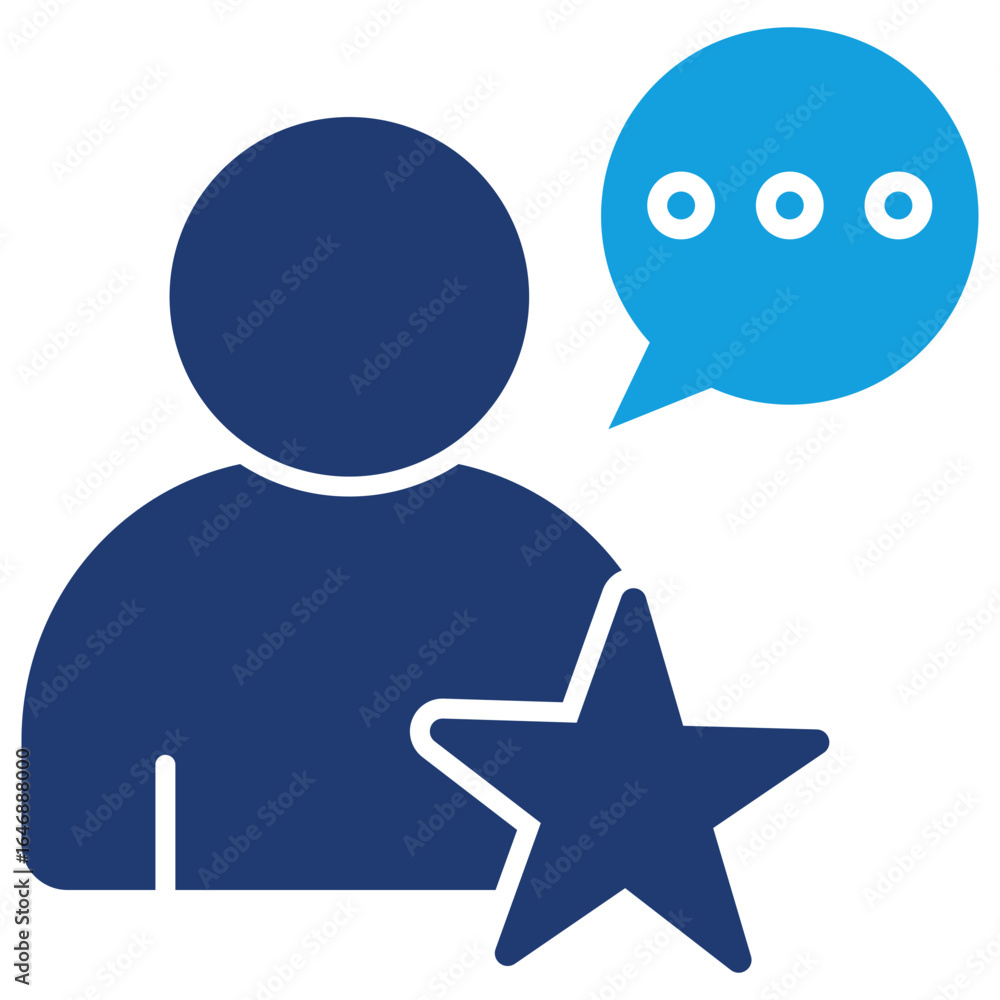 Obraz premium Specialist Flat Blue Icon