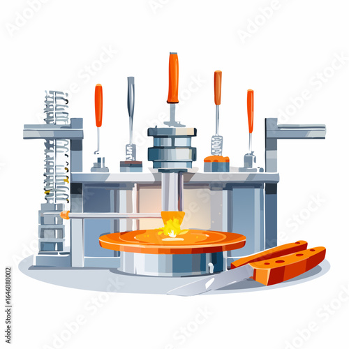 洋食器刃物製造と鍛造から研磨までの工程図